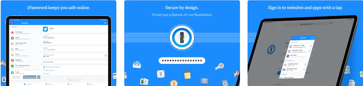 1Password screenshots