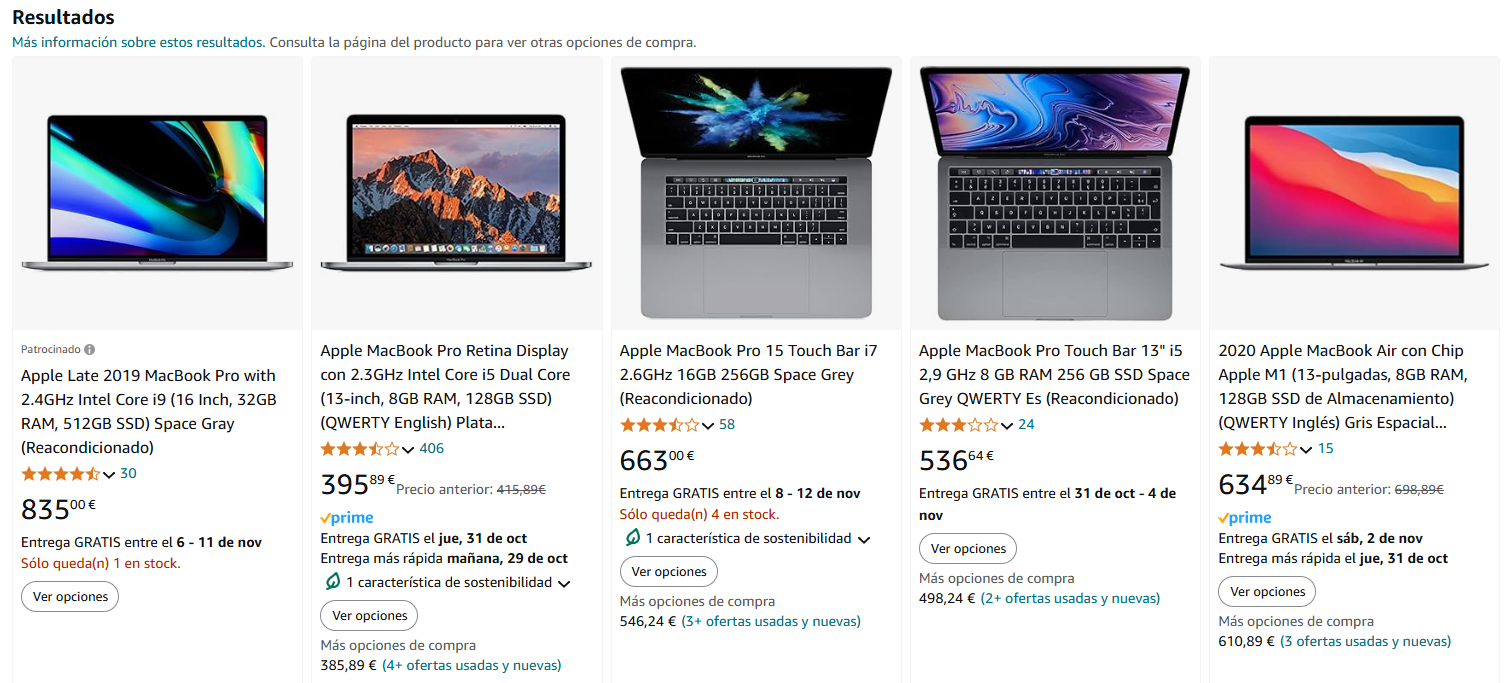 MacBooks reacondicionados en Amazon Renewed