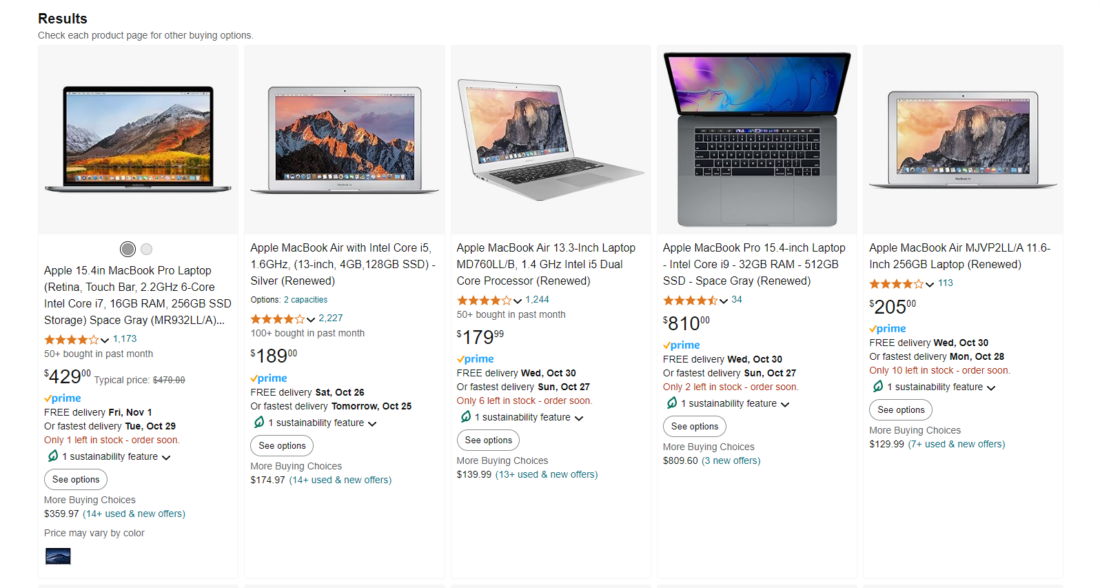 Refurbished MacBooks on Amazon Renewed