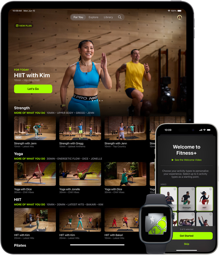 Apple Fitness+ in different devices