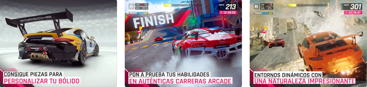 Asphalt 9 capturas de pantalla del juego para iPad