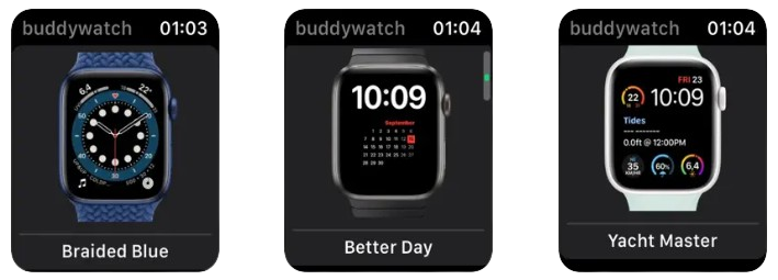 Buddywatch app screenshots