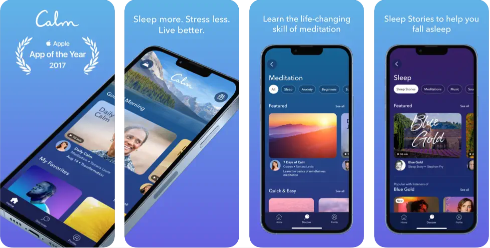 Calm app screenshots