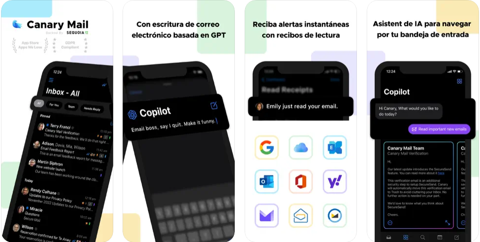 Aplicación Correo Canario en el iPhone