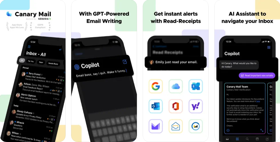 Canary Mail app on the iPhone