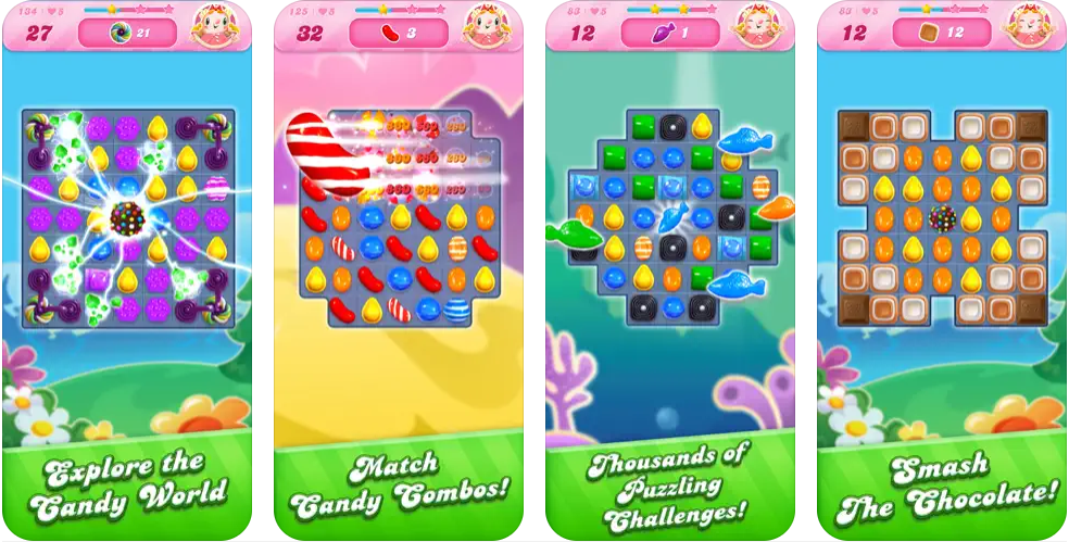 Candy Crush Saga iPhone game screenshots