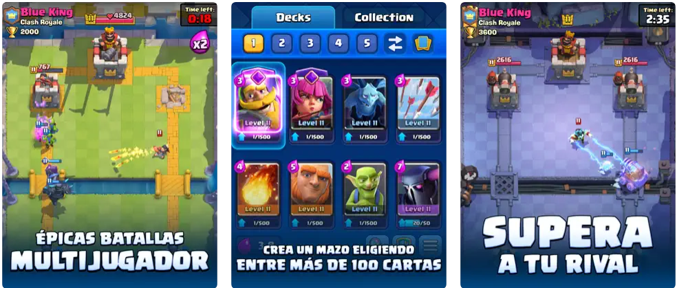 Clash Royale capturas de pantalla del juego para iPad