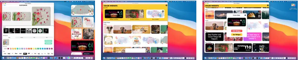 Color Widgets screenshots on Mac