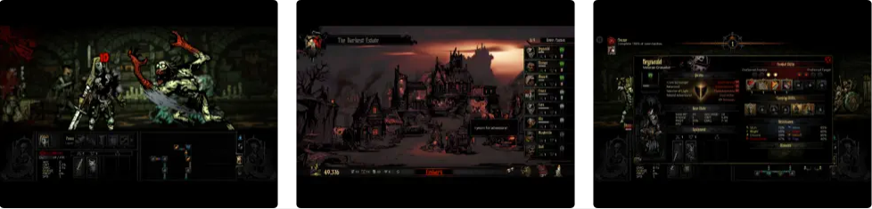 Darkest Dungeon capturas de pantalla del juego para iPad