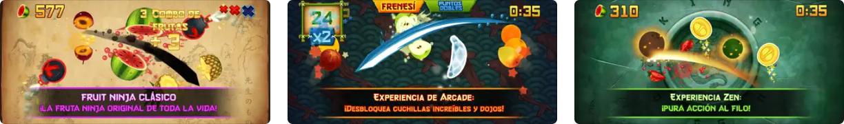 Capturas de pantalla de Fruit Ninja Classic en iPhone