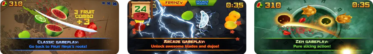 Fruit Ninja Classic iPhone game screenshots