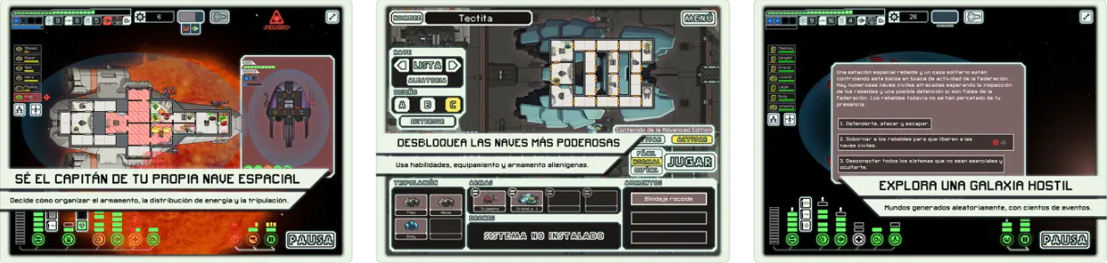 FTL: Faster Than Light capturas de pantalla del juego para iPad