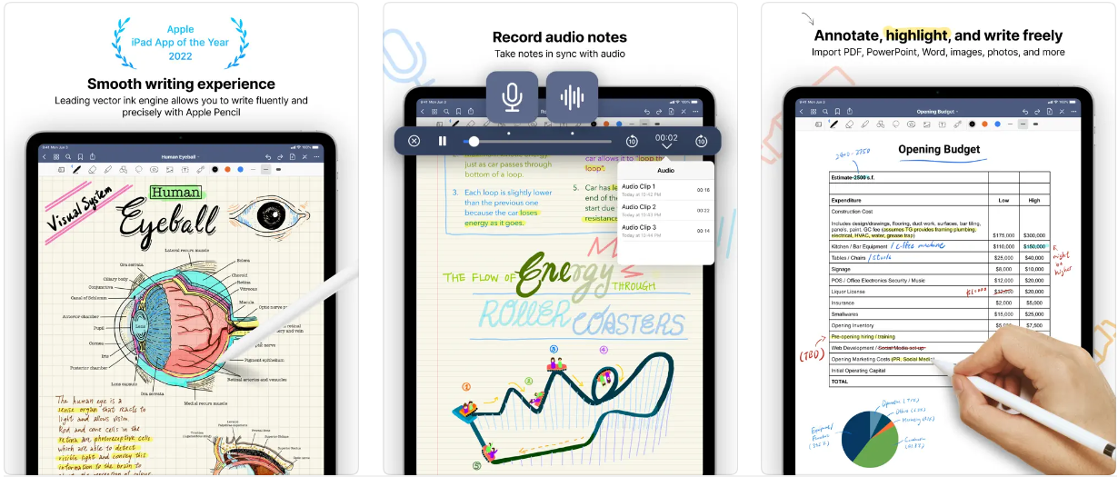 GoodNotes 5 app for iPad screenshots