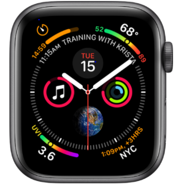 Infograma Apple Watch esfera