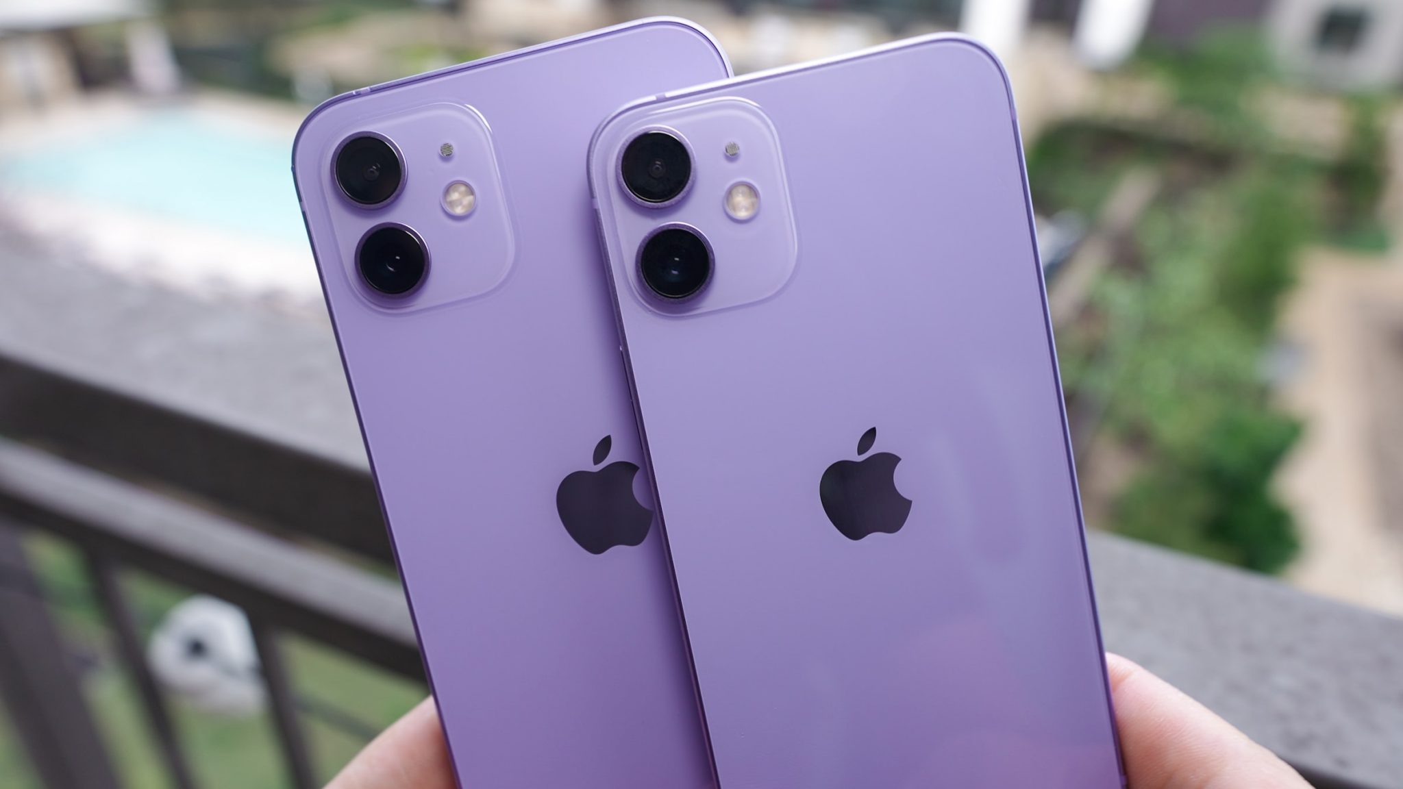 Purple iPhone 12 mini and iPhone 12