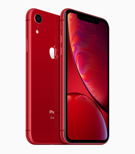 Red iPhone XR front and back