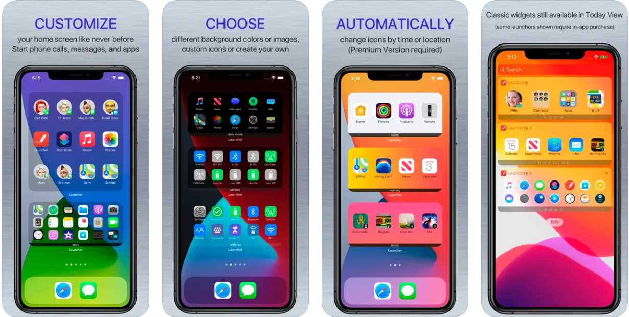 Launcher app screenshots
