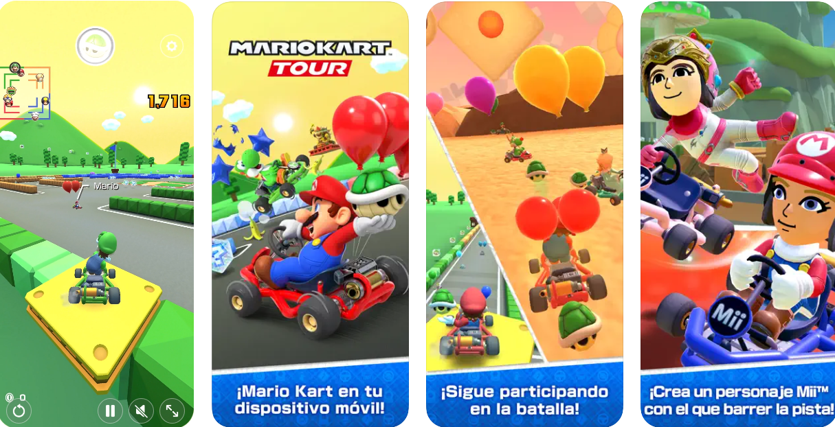 Capturas de pantalla de Mario Kart Tour en iPhone