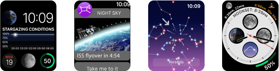 Night Sky app Apple Watch complications screenshots