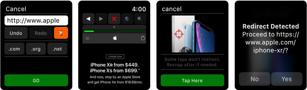 Parrity Apple Watch app screenshots