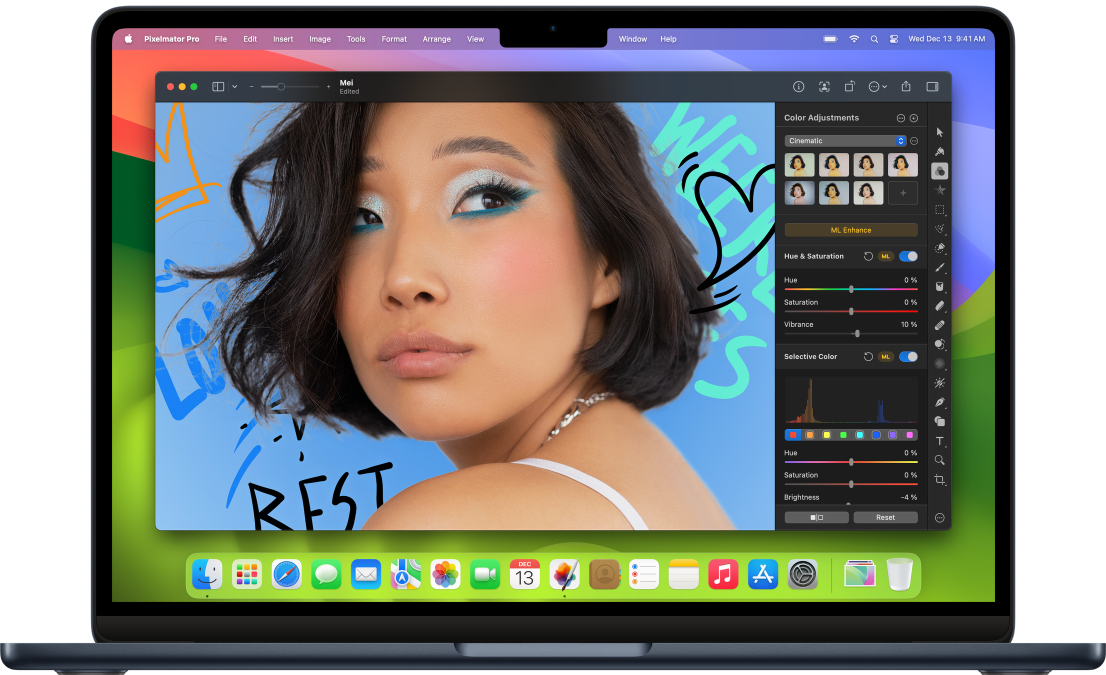 Captura de pantalla de Pixelmator Pro para Mac