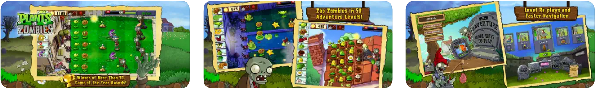 Plants vs. Zombies iPhone game screenshots