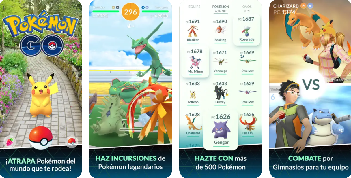 Capturas de pantalla de Pokémon GO en iPhone