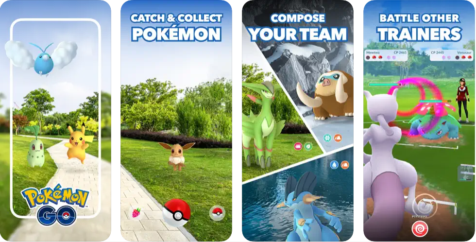 Pokémon GO iPhone game screenshots