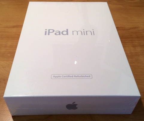 iPad mini box with Apple Certified Refurbished box