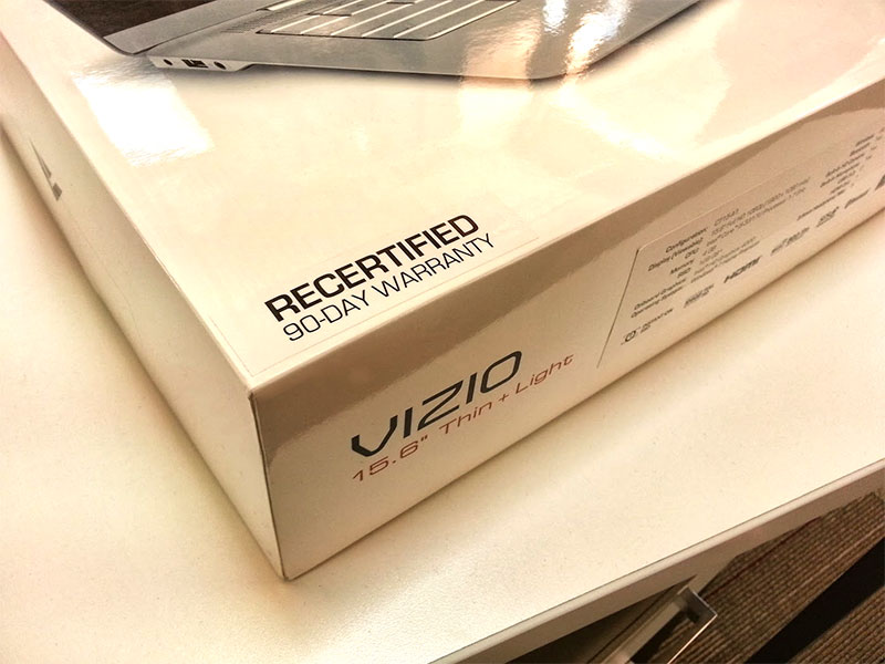Recertified laptop box