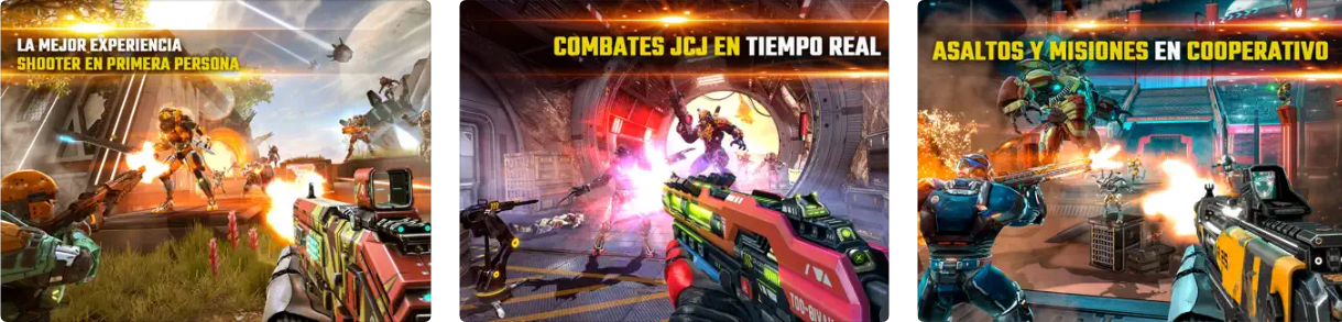 Shadowgun Legends capturas de pantalla del juego para iPad