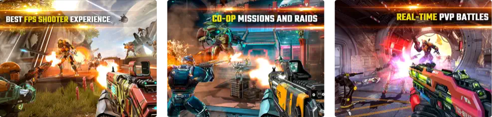 Shadowgun Legends iPad game screenshots