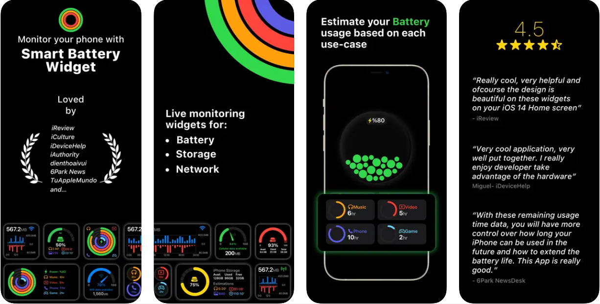 Smart Battery Widget app screenshots
