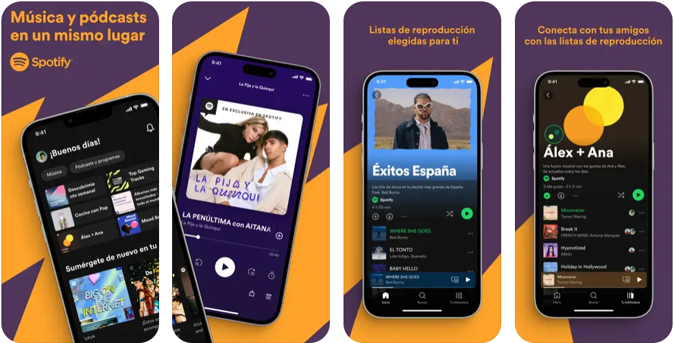 Capturas de pantalla de Spotify