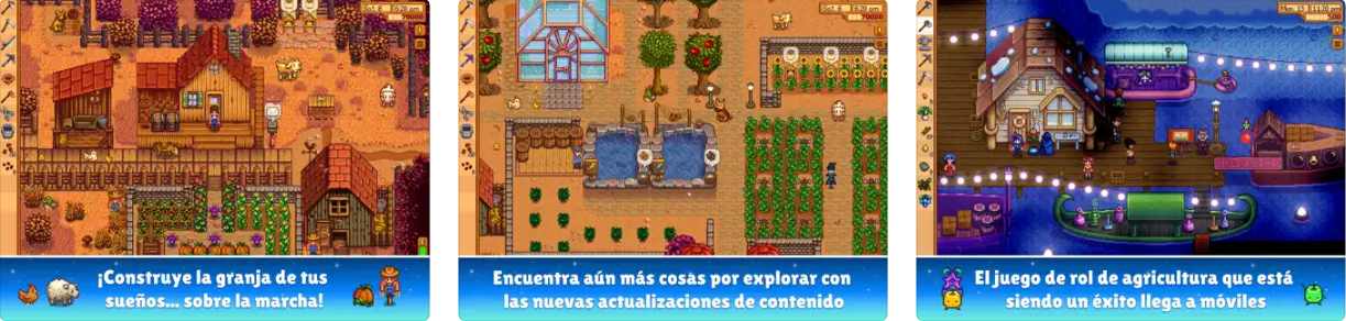 Stardew Valley capturas de pantalla del juego para iPad