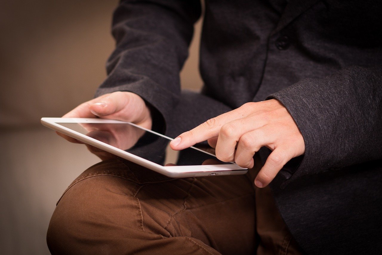 Person using an iPad
