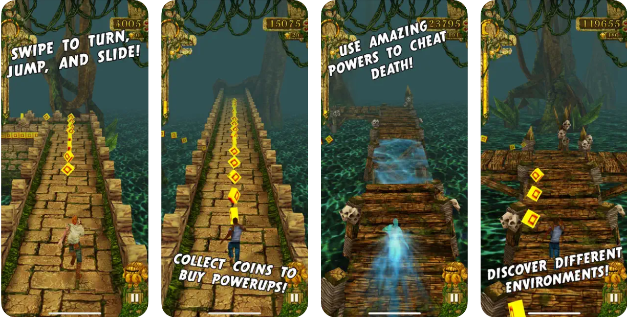 Temple Run iPhone game screenshot