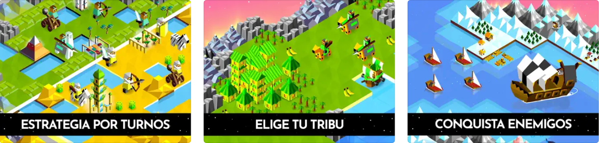 The Battle of Polytopia capturas de pantalla del juego para iPad