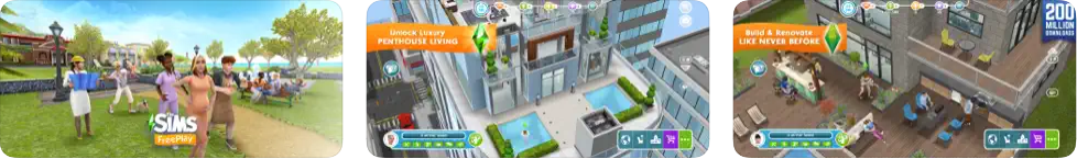 The Sims FreePlay iPhone game screenshots