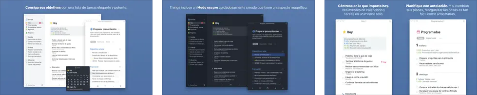 Capturas de pantalla de Things 3 para Mac