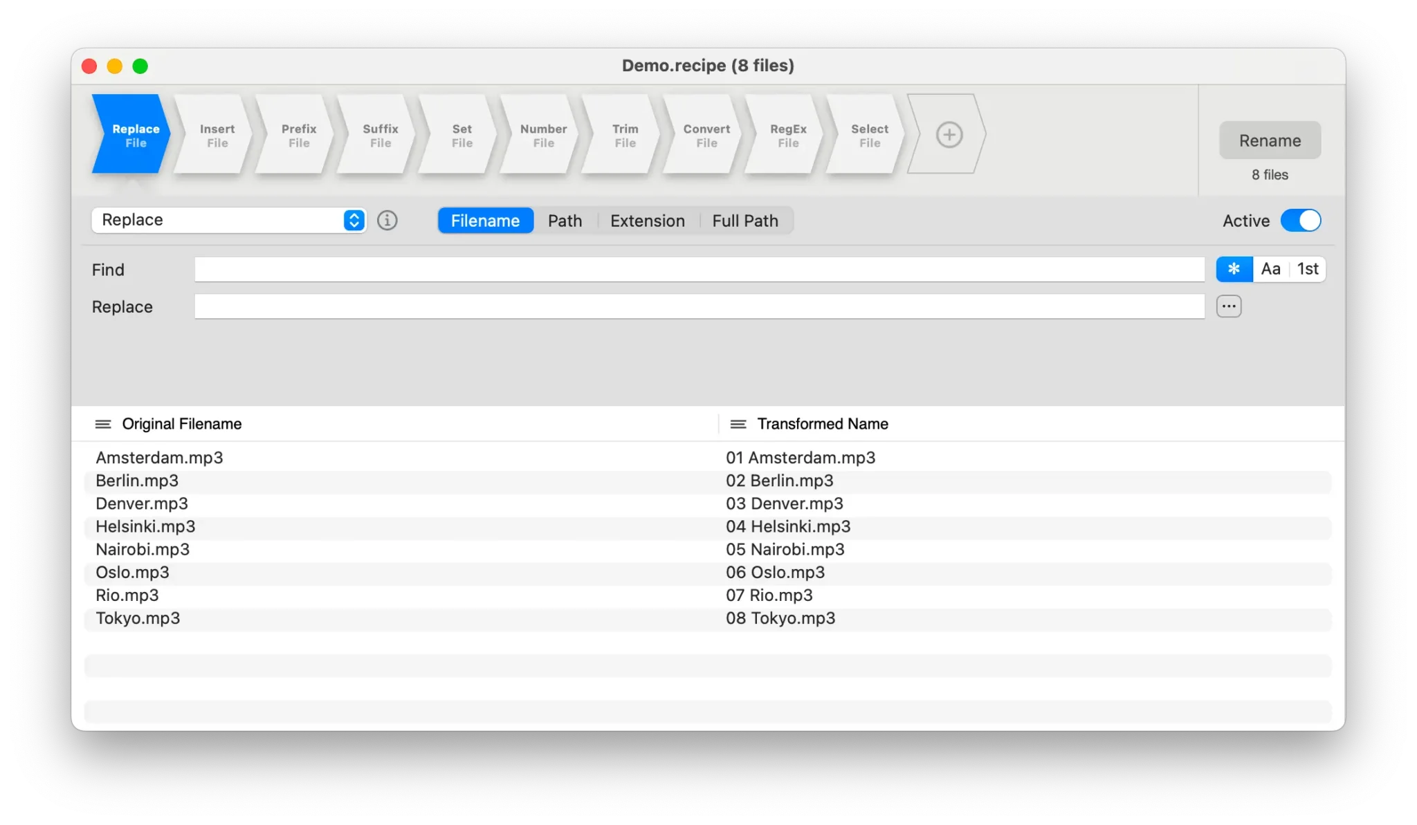 Transnomino for Mac screenshot 