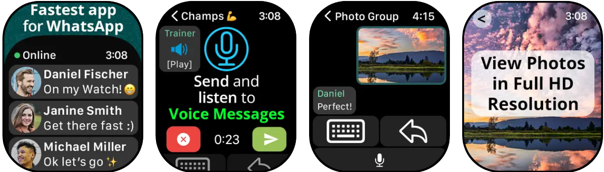 WatchChat 2 Apple Watch app capturas de pantalla